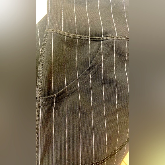 lululemon Black Pinstripe Wide-Leg crop pant - Picture 6 of 8